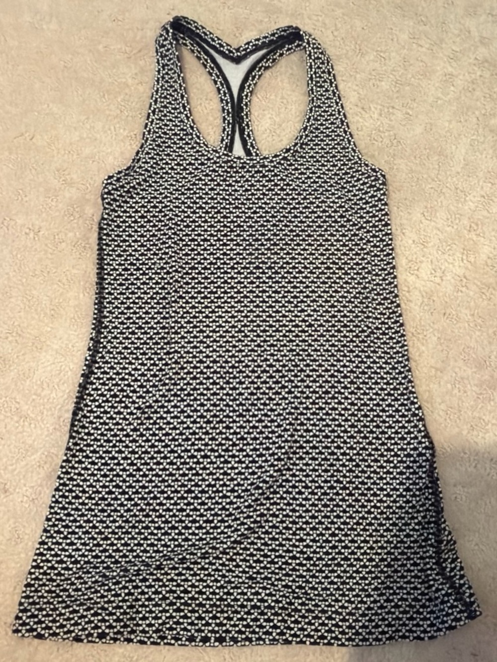 Black and White Patterned Racerback Tank